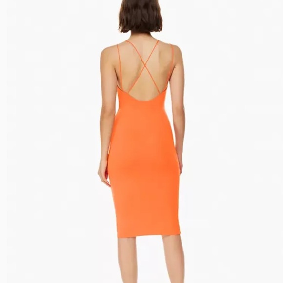 babaton Contour Scoopback Dress citron orange xxs - Picture 3 of 9